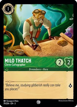 Milo Thatch - Cartographe astucieux (79/204) - Dans les Inklands Cold Foil 