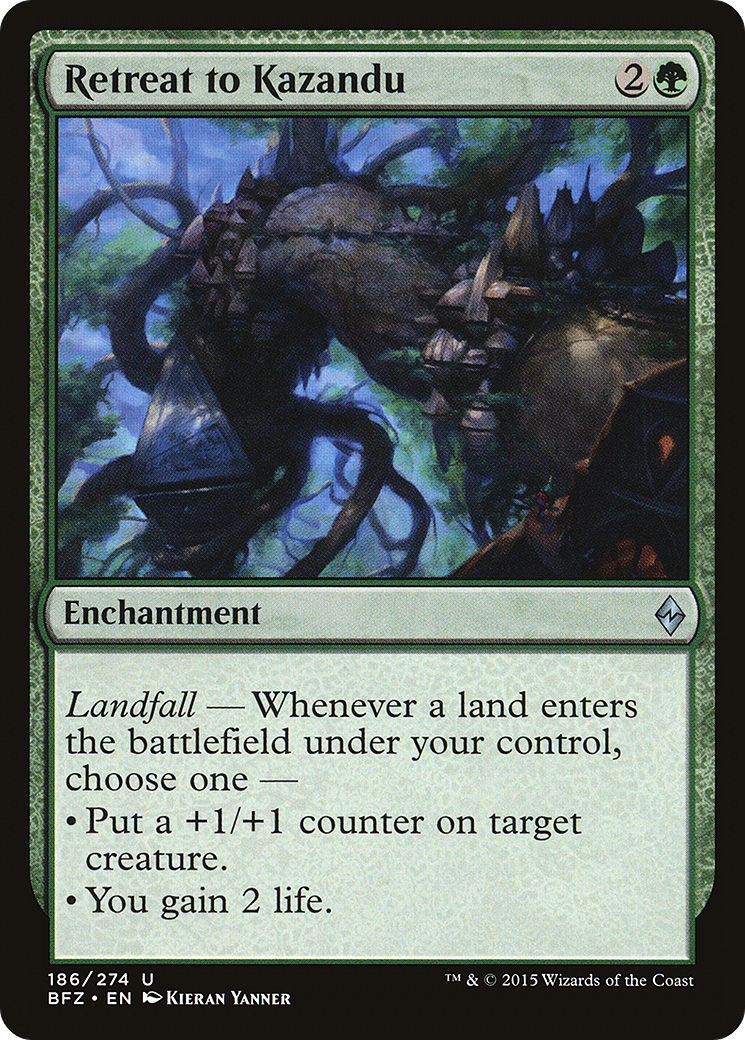 Retreat to Kazandu (BFZ-186) - Battle for Zendikar Foil