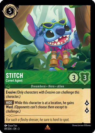 Stitch - Agent secret (89/204) - Dans les Inklands (feuille froide) 