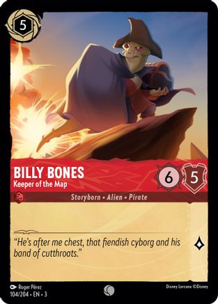 Billy Bones - Le Gardien de la Carte (104/204) - Dans les Inklands (feuille froide) 