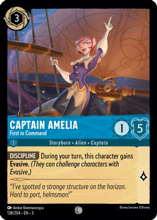 Capitaine Amelia - Premier aux commandes (138/204) - Dans les Inklands Cold Foil 