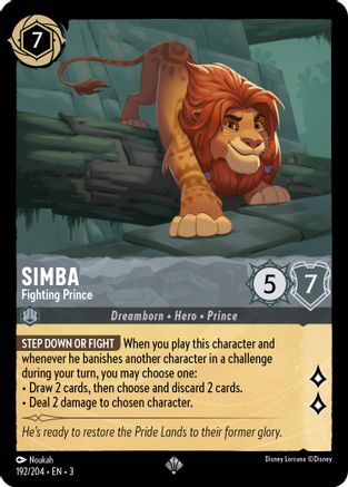 Simba - Prince Combattant (192/204) - Dans les Inklands Cold Foil 