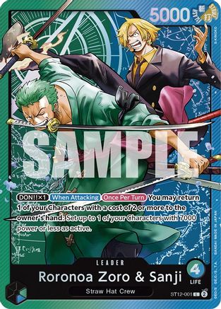 Roronoa Zoro &amp; Sanji (ST12-001) - Deck de démarrage 12 : Zoro et Sanji Foil 