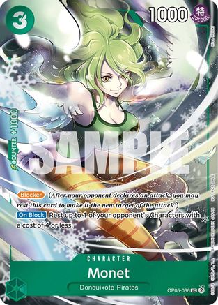 Monet (Pack événement Vol. 3) (OP05-036) - Cartes promotionnelles One Piece Foil 