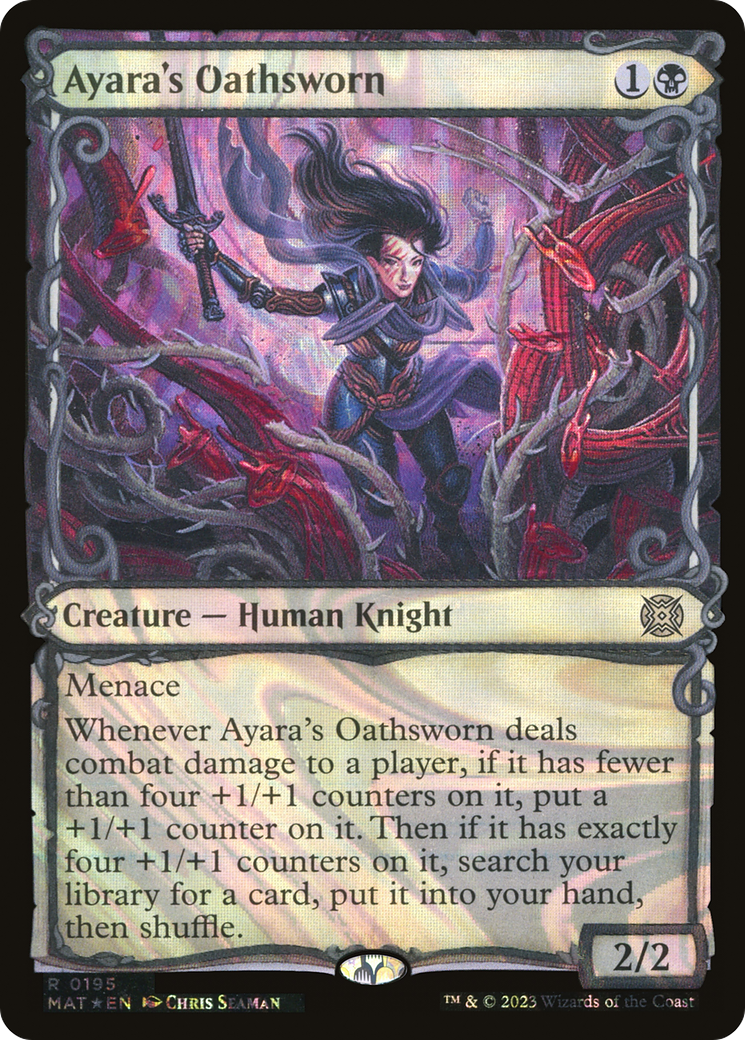 Ayara's Oathsworn (Halo Foil) (MAT-195) - March of the Machine: The Aftermath: (Showcase) Foil