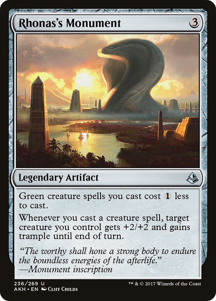 Monument de Rhonas (AKH-236) - Feuille d'Amonkhet 