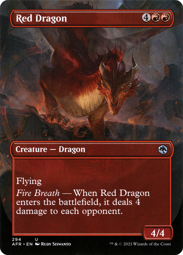 Red Dragon (Borderless) (AFR-294) - Adventures in the Forgotten Realms (Borderless) Foil