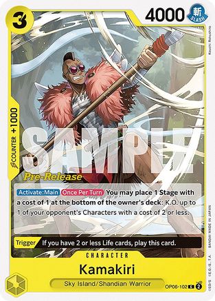 Kamakiri (OP06-102) - Cartes de pré-version des Ailes du Capitaine 