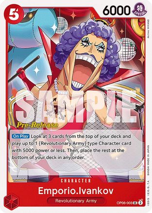 Emporio.Ivankov (OP06-003) - Cartes de pré-lancement de Wings of the Captain 