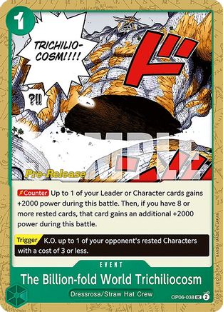 Le Trichiliocosme du Milliardaire (OP06-038) - Cartes de pré-version de Wings of the Captain 