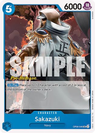 Sakazuki (OP06-046) - Cartes de pré-version de Wings of the Captain 