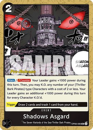 Shadows Asgard (OP06-095) - Cartes de pré-version des Ailes du Capitaine 