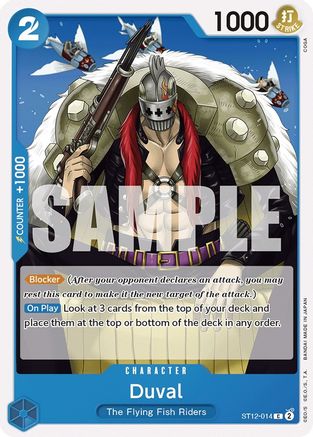 Duval (ST12-014) - Deck de démarrage 12 : Zoro et Sanji 