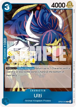 Ulti (Judge Pack Vol. 3) (OP04-043) - Cartes promotionnelles One Piece Foil 