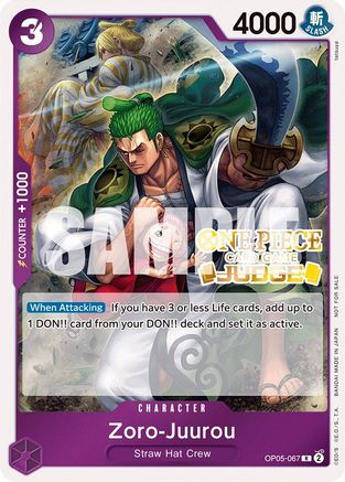 Zoro-Juurou (Judge Pack Vol. 3) (OP05-067) - Cartes promotionnelles One Piece Foil 