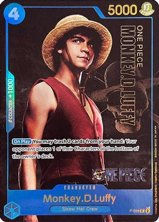 Monkey.D.Luffy (055) (Collection de cartes Premium - Édition Live Action-) (P-055) - Cartes promotionnelles One Piece Foil 