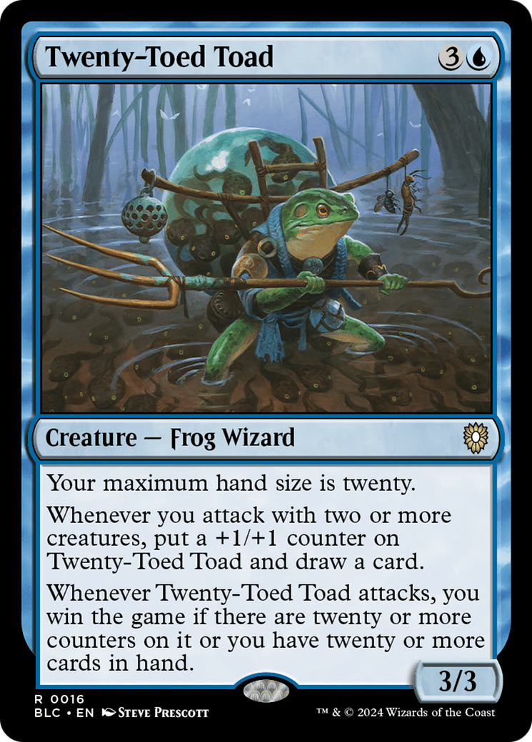 Twenty-Toed Toad (BLC-016) - Bloomburrow Commander