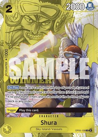Shura (Pack Gagnant Vol. 7) (OP05-106) - Cartes promotionnelles One Piece Foil 