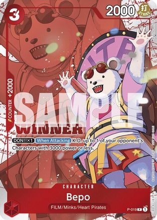 Bepo (Winner Pack Vol. 7) (P-019) - Cartes promotionnelles One Piece Foil 