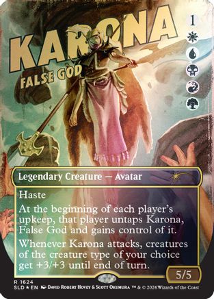 Karona, False God (Rainbow Foil) (SLD-1624) - Secret Lair Drop Series Foil