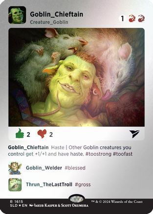 Goblin Chieftain (Rainbow Foil) (SLD-1615) - Secret Lair Drop Series Foil