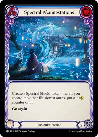 Manifestations spectrales (bleu) (MST154) - Feuille arc-en-ciel de Part the Mistveil 