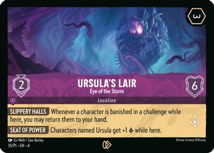 Le repaire d'Ursula - L'Œil du cyclone (35) - Cartes promotionnelles Disney Lorcana, feuille froide 