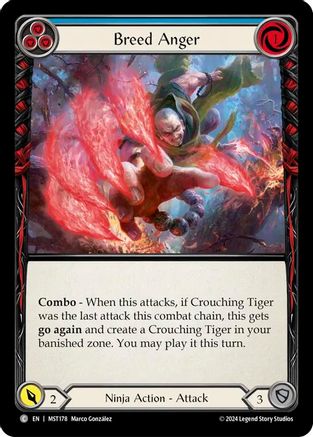 Breed Anger (Bleu) (MST178) - Feuille arc-en-ciel de Part the Mistveil 