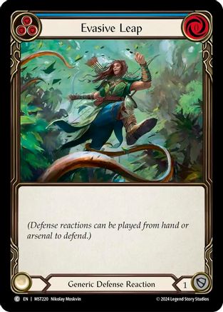 Evasive Leap (Bleu) (MST220) - Feuille arc-en-ciel de Part the Mistveil 