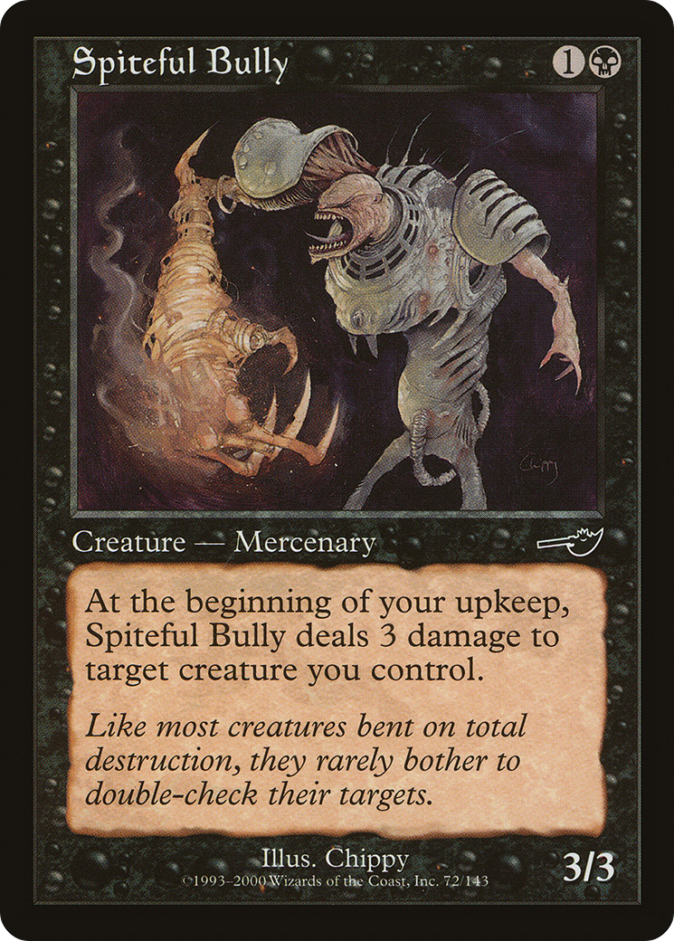 Bully malveillant (NEM-072) - Feuille Nemesis 