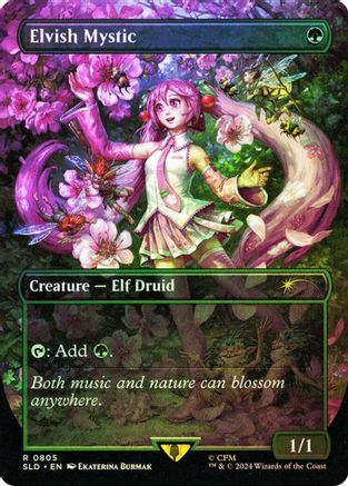 Elvish Mystic (0805) (Rainbow Foil) (SLD-805) - Secret Lair Drop Series Foil