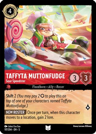 Taffyta Muttonfudge - Sour Speedster (117/204) - Shimmering Skies Cold Foil 