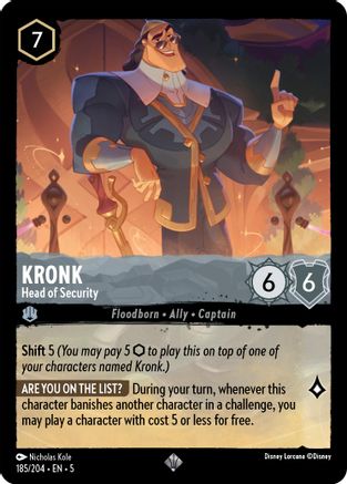 Kronk - Responsable de la sécurité (185/204) - Shimmering Skies Cold Foil 