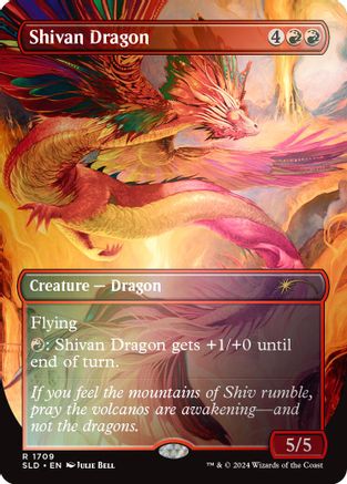 Dragon Shivan (feuille arc-en-ciel) (SLD-1709) - Série Secret Lair Drop 