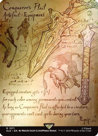 Fléau du Conquérant (feuille arc-en-ciel) (SLD-1571) - Série de butins Secret Lair 