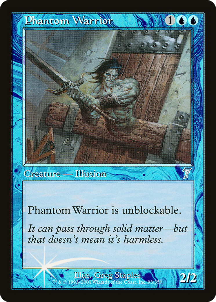 Phantom Warrior (7ED-93★) - Seventh Edition Foil