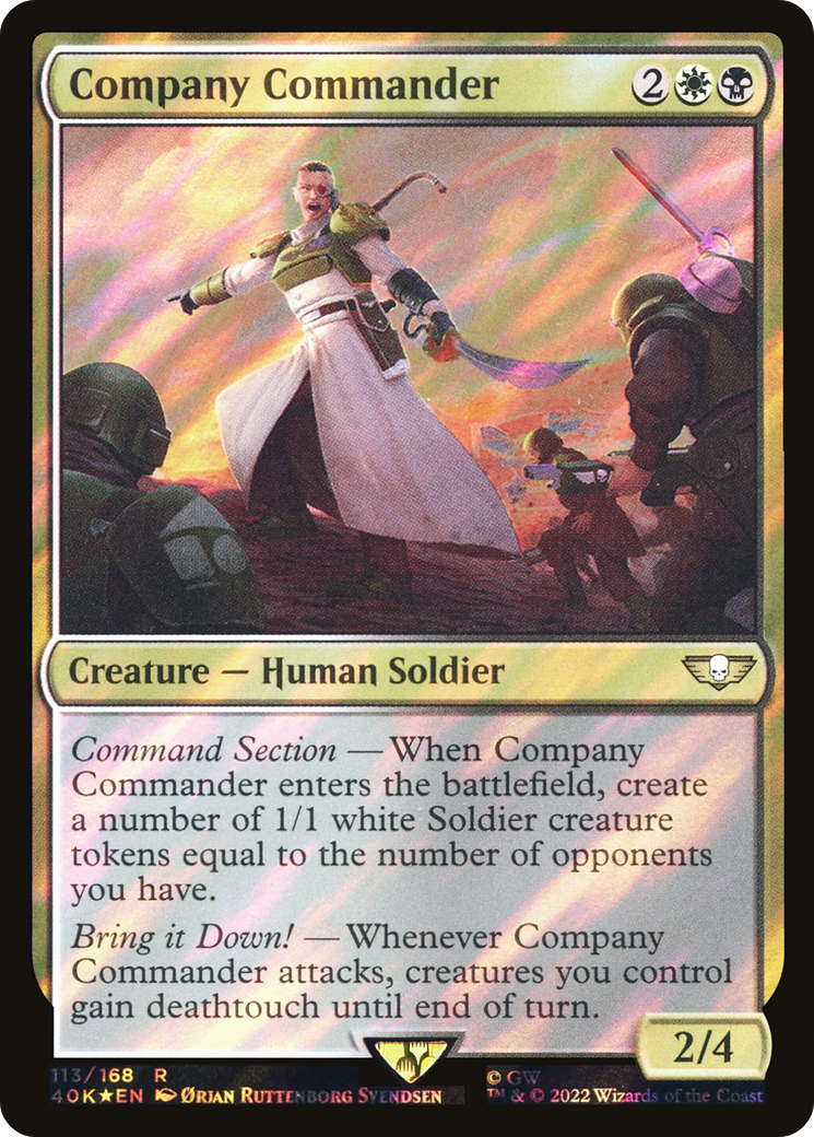 Commandant de compagnie (40K-113★) - Warhammer 40,000 Commander Foil 