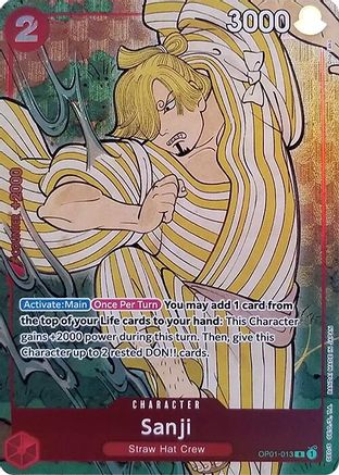 Sanji (Version anglaise, coffret 1er anniversaire) (OP01-013) - Cartes promotionnelles One Piece Foil