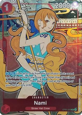 Nami (Version anglaise, coffret 1er anniversaire) (OP01-016) - Cartes promotionnelles One Piece Foil 