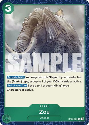 Zou (OP08-039) - Deux Légendes Foil 