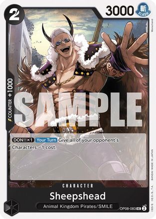 Tête de mouton (OP08-083) - Deux légendes 