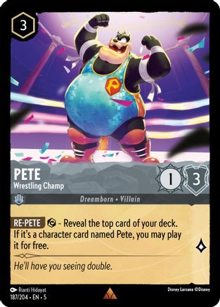 Pete - Champion de lutte (187/204) - Shimmering Skies Cold Foil 