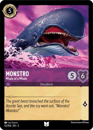 Monstro - Baleine d'une baleine (52/204) - Ciels scintillants Feuille froide 