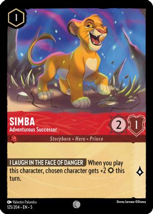 Simba - Successeur Aventurier (125/204) - Ciels Scintillants Feuille Froide 
