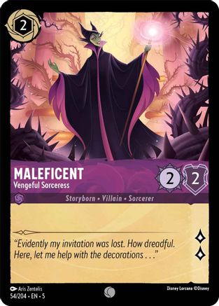 Maléfique - Sorcière vengeresse (54/204) - Ciel chatoyant Feuille froide 