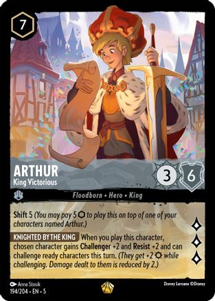 Arthur - Roi Victorieux (194/204) - Ciels chatoyants Feuille froide 