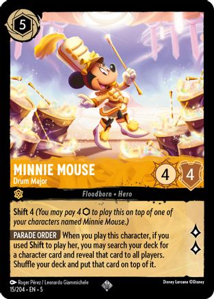 Minnie Mouse - Drum Major (15/204) - Shimmering Skies Cold Foil 