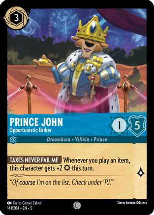 Prince Jean - Corrompu opportuniste (141/204) - Ciels chatoyants 