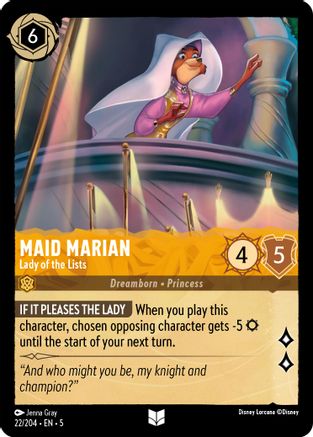 Maid Marian - La Dame des Listes (22/204) - Ciels chatoyants Feuille froide 