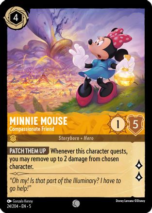 Minnie Mouse - Amie compatissante (24/204) - Film d'aluminium à froid Shimmering Skies 